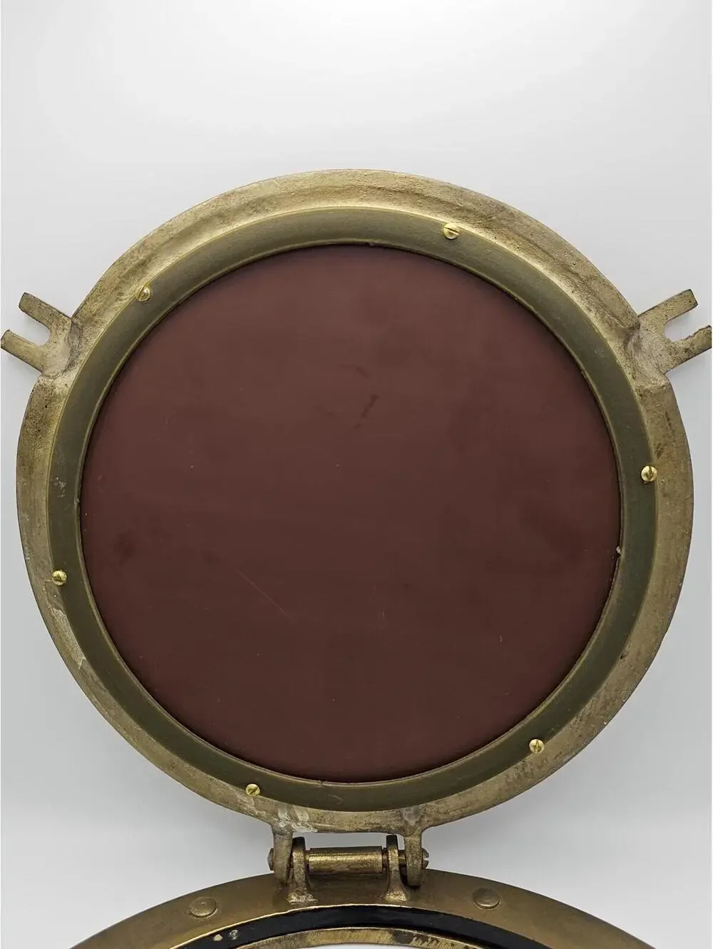 Vintage Brass Porthole Mirror Nautical Maritime Wall Decor Industrial Style